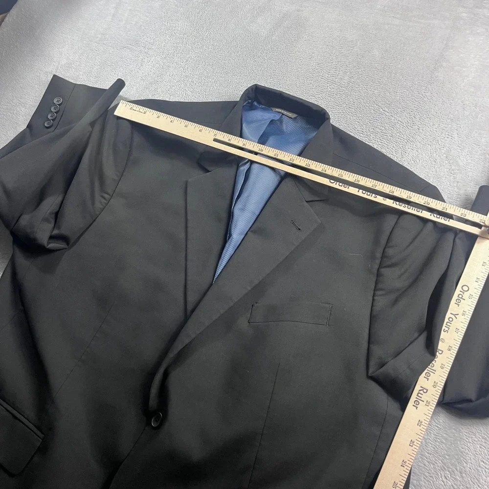 Oak Hill Perfect Fit by DXL Mens Black 2 Button Blazer‎ Suit Jacket Size 50 PR